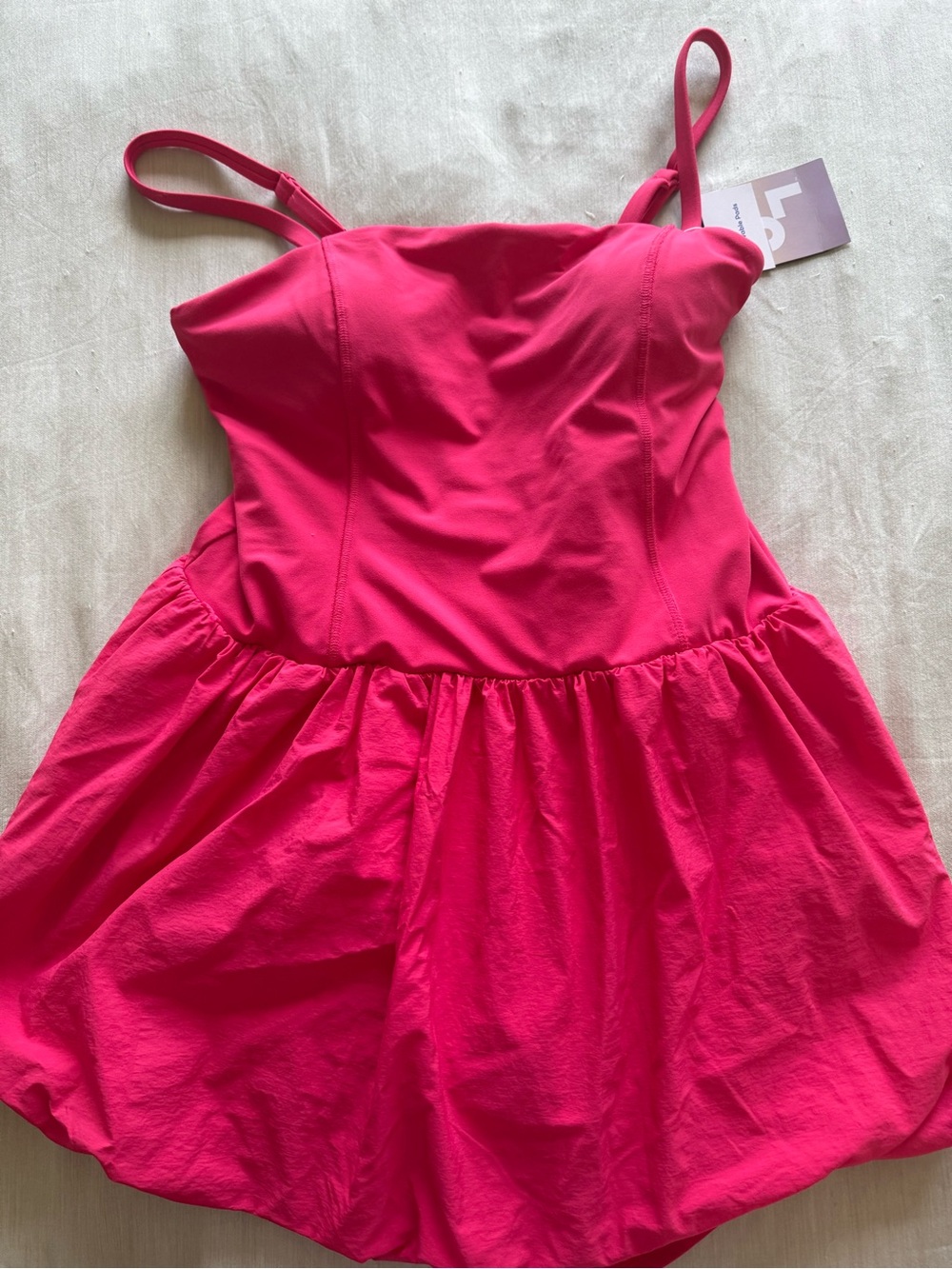 Joy Lab new with tags Bright Pink bubble romper with Adjustable Straps